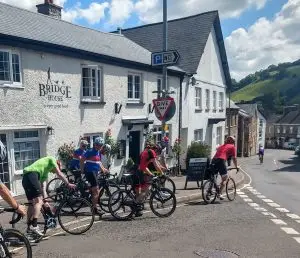 Club ride to the Bridge House