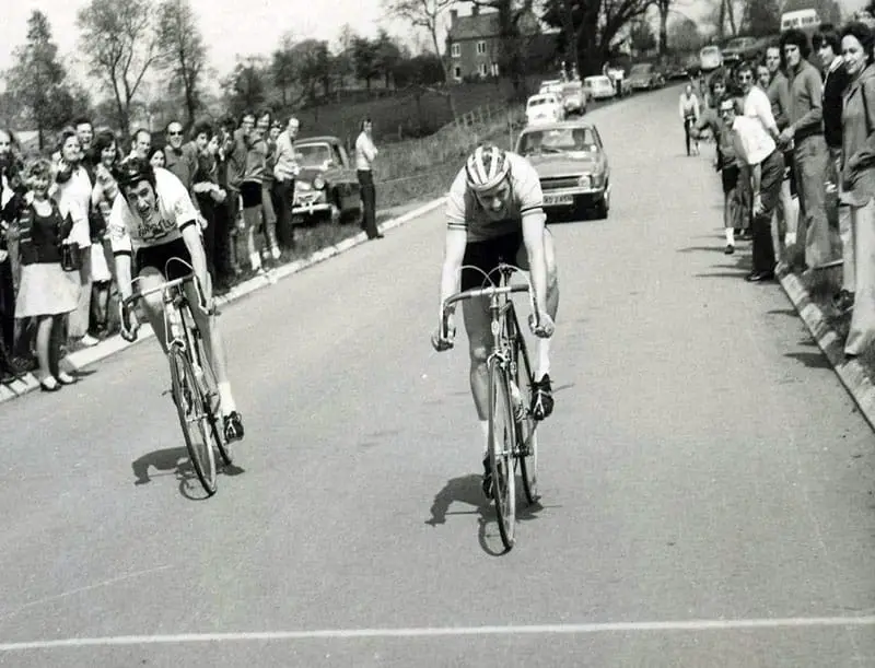 Peter Sandy winning the SW Divisional Road Race Championships