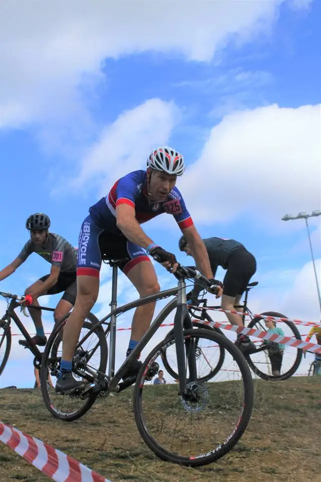 Mike Waterjohns Somerset Road Club in Cyclo cross action