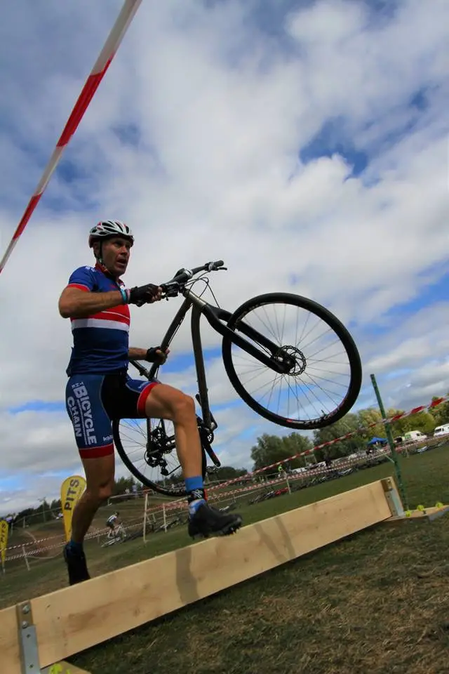 Mike Waterjohns Somerset Road Club in Cyclo cross action