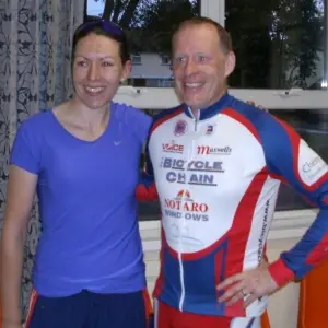 Rebecca Romero with Steuart Saunders