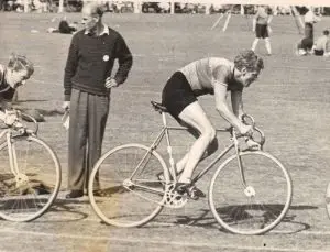 Brian Sandy of Somerset Road Club in grass track action
