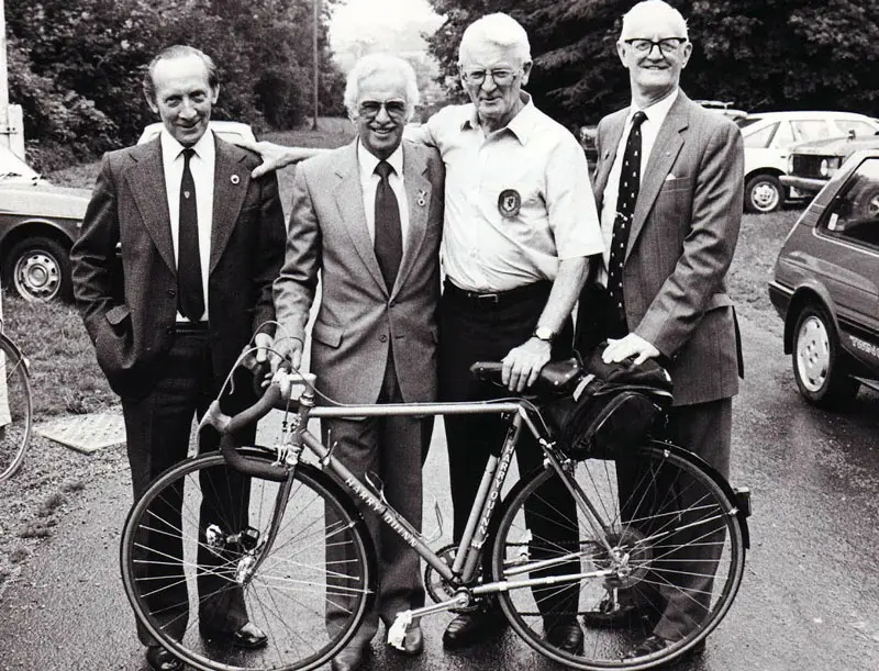 Fred Clarke (far right) one of the early members of Somerset Road Club