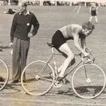 Brian Sandy of Somerset Road Club in Grass Track action