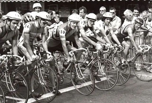 Somerset Road Club members at the start of a race